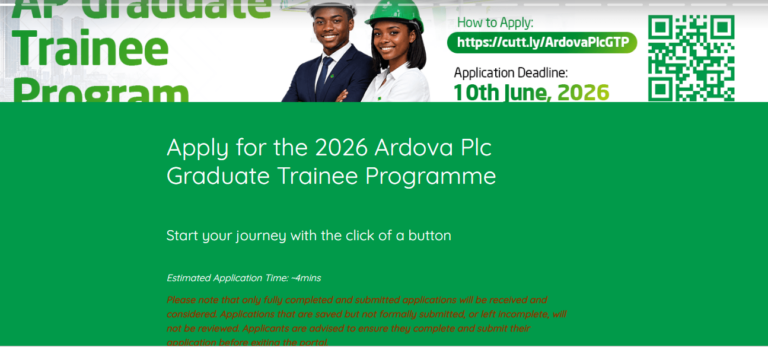 Ardova Plc Graduate Trainee 2026 | JobsVocate